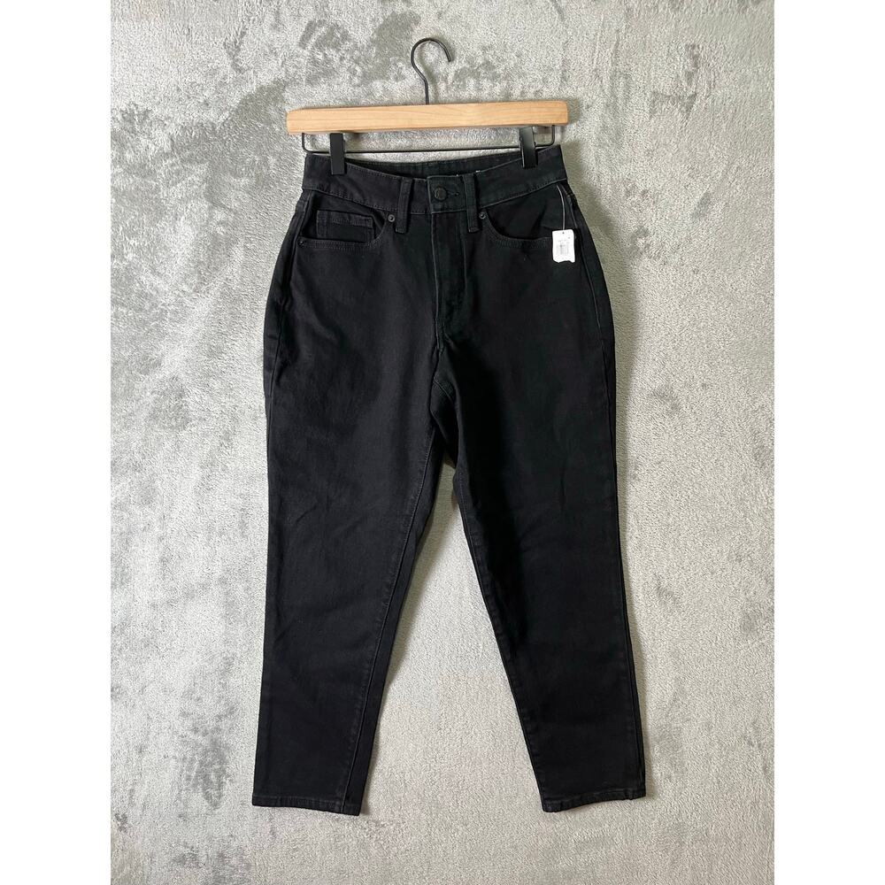 Old Navy High Rise Curvy O.G. Straight‎ Black Jeans Petite 2 Slim Stretch New